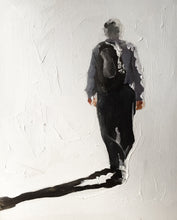 Load image into Gallery viewer, Man with backpack Painting, Prints, Canvas, Posters, Originals, Commissions,  Fine Art - from original oil painting by James Coates
