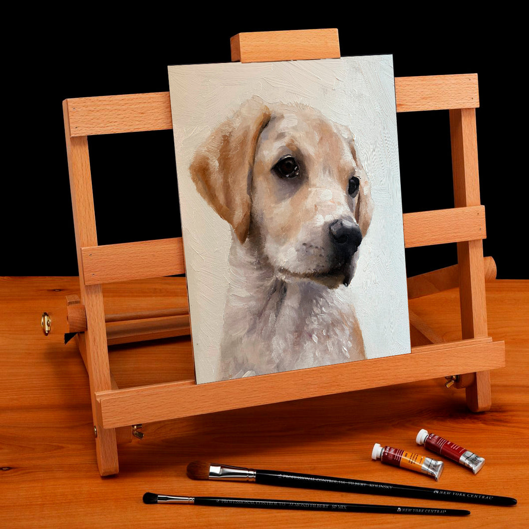 Dog portrait oil painting