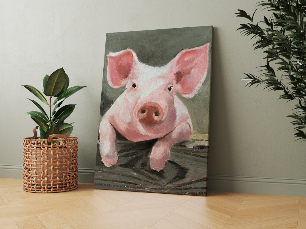 This Little Piggy  - A2 Canvas Print